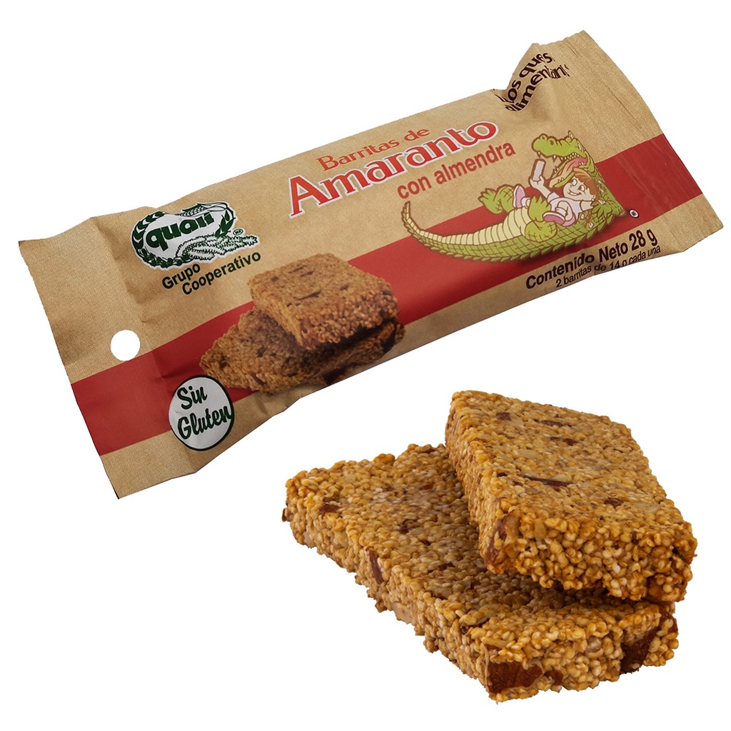 Barritas de Amaranto con Almendra 2 barritas, 28 g