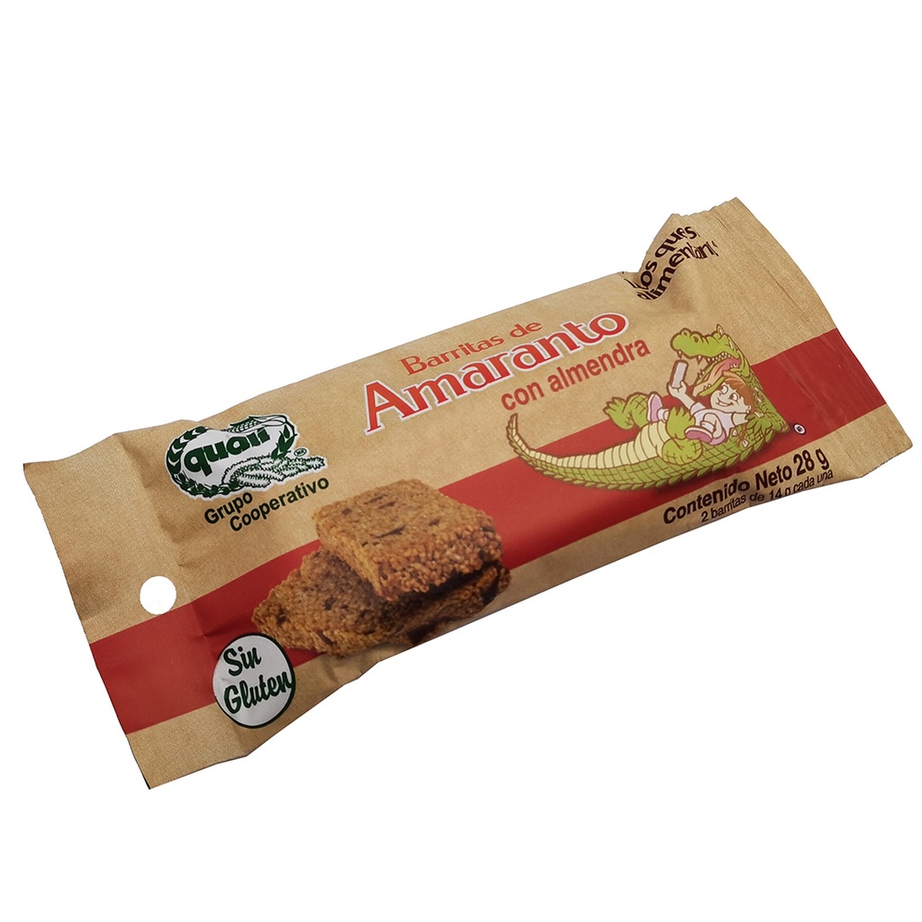 Barritas de Amaranto con Almendra 2 barritas, 28 g