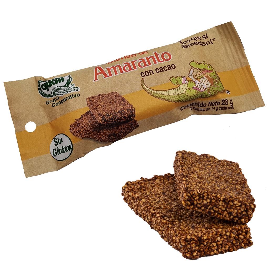 Barritas de Amaranto con Cacao 2 barritas, 28 g