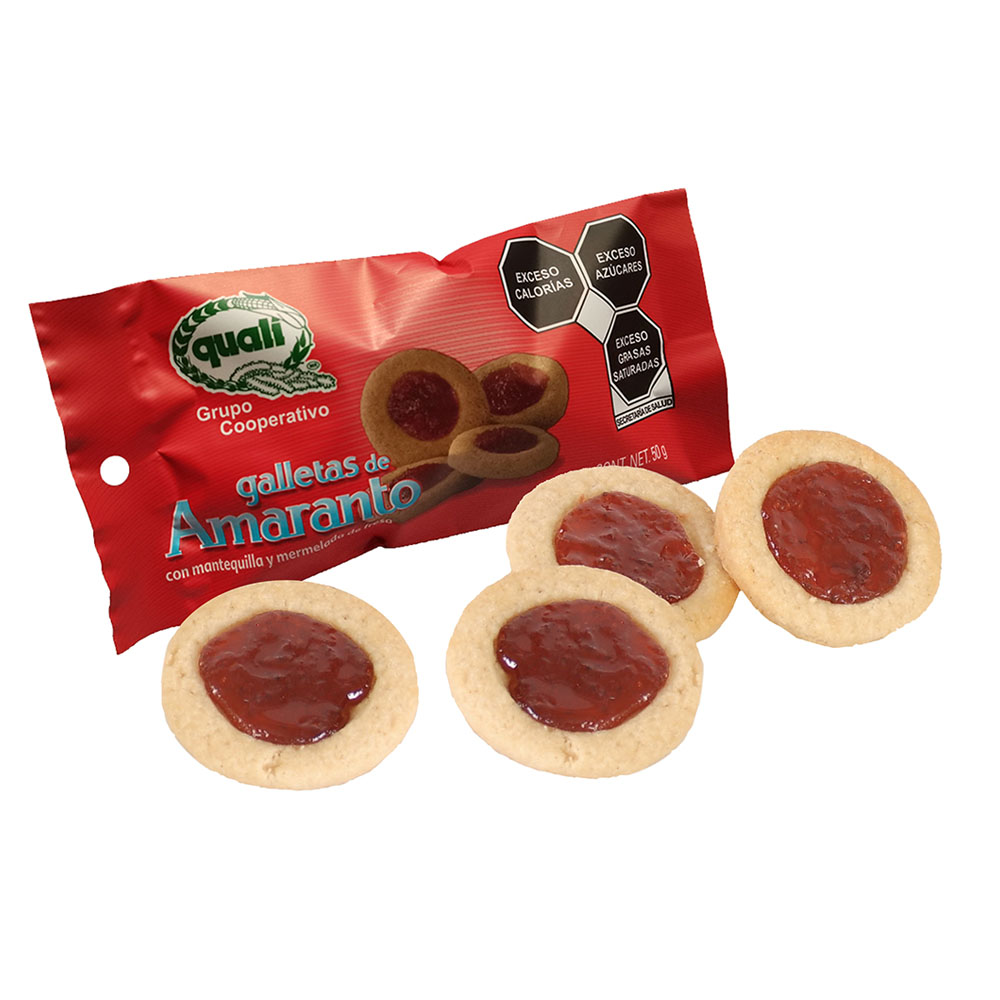 Galletas de amaranto Quali con mermelada de fresa 50 g