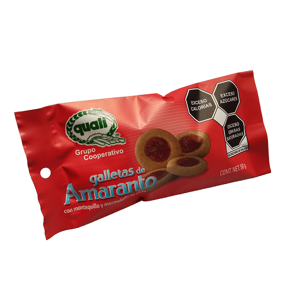 Galletas de amaranto Quali con mermelada de fresa 50 g