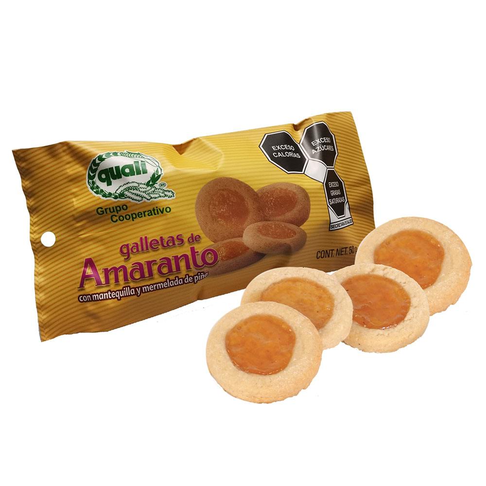 Galletas de amaranto Quali con mermelada de piña 50 g