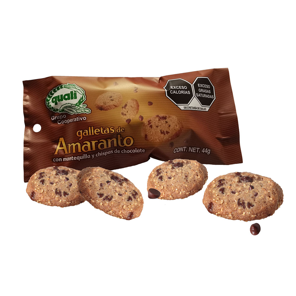 Galletas de amaranto Quali con chispas de chocolate 44 g