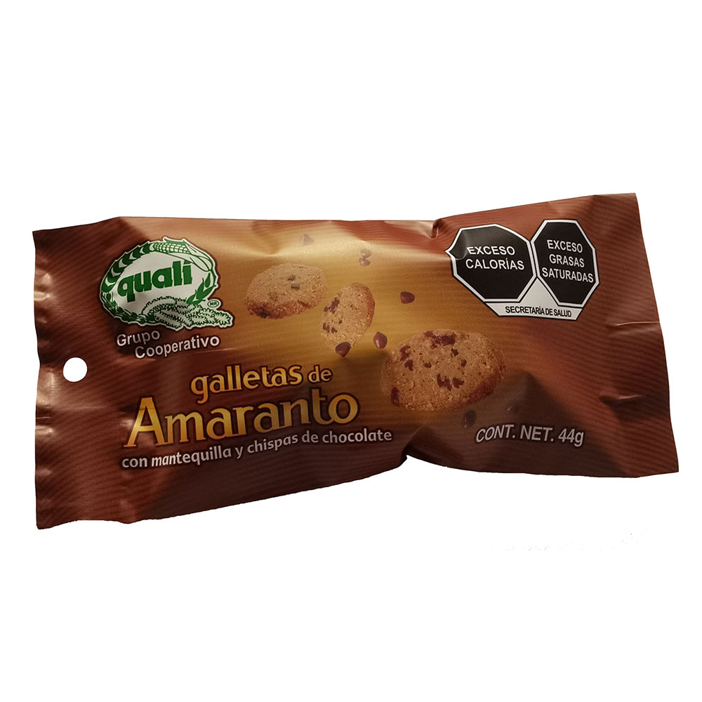 Galletas de amaranto Quali con chispas de chocolate 44 g