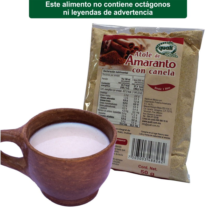 Atole de Amaranto Quali con canela 50 g