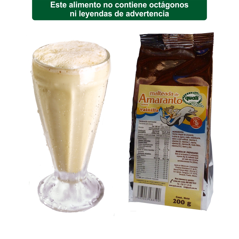 Malteada de Amaranto Quali Sabor Vainilla 200 g