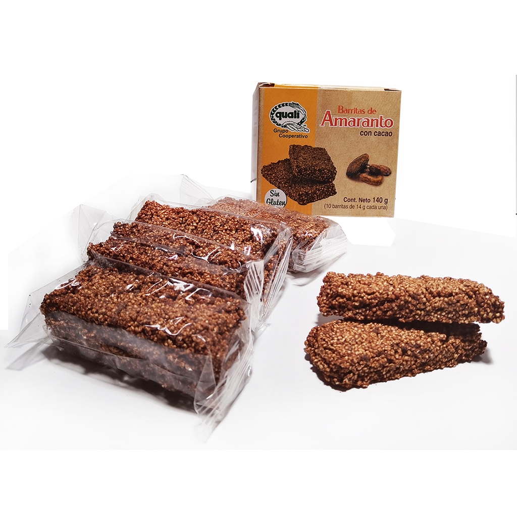 Barritas de Amaranto con Cacao