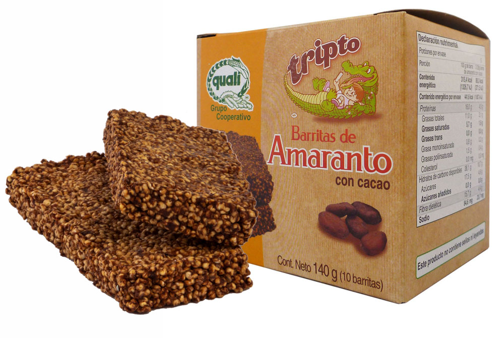 Barritas de Amaranto con Cacao