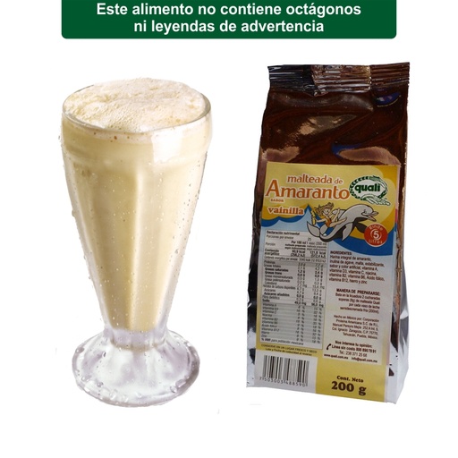 [1200-006-009] Malteada de Amaranto Quali Sabor Vainilla 200 g