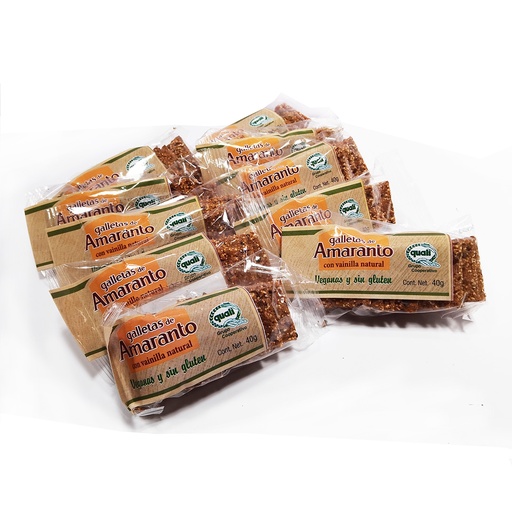 [1200-002-007] Paquete de 10 Galletas de Amaranto con Vainilla Natural