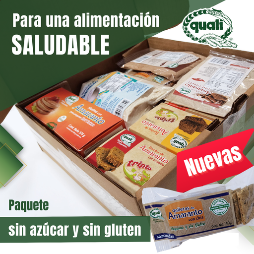 Paquete de Alimentos sin Azúcar y sin Gluten