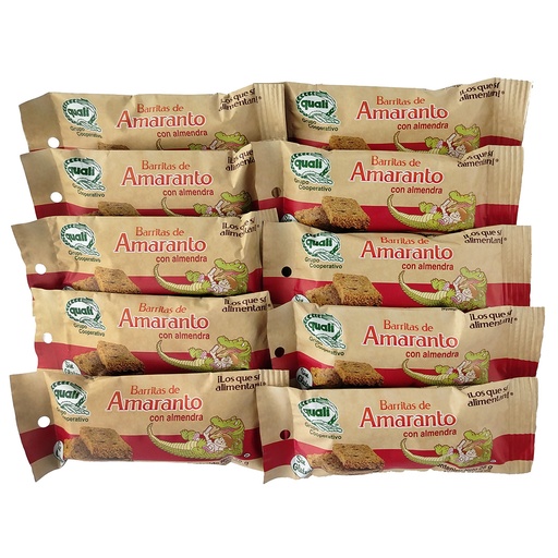 [1200-001-022] Barritas de Amaranto con Almendra 2 barritas, 28 g