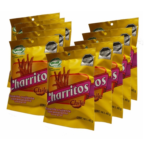[1200-003-001] Paquete de 10 Charritos de Amaranto Quali con Chile 40 g