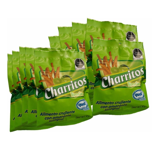 [1200-003-003] Paquete de 10 Charritos de Amaranto Quali con Limón 40 g
