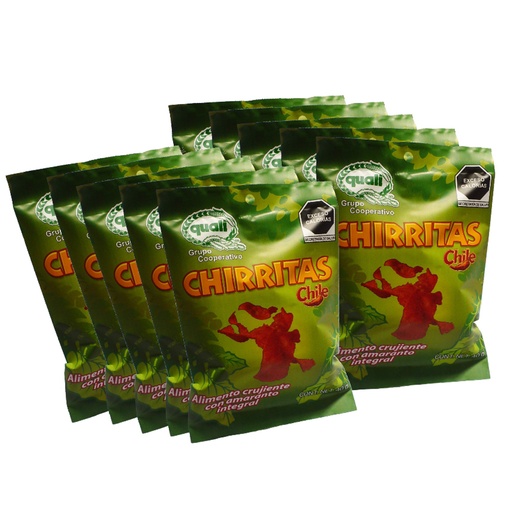 [1200-003-002] Paquete de 10 Chirritas de Amaranto Quali con Chile 40 g